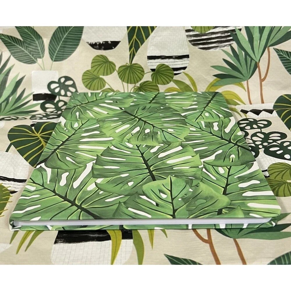 Monstera Leaf 12 Month Undated Weekly and Monthly Planner Green Hardcover